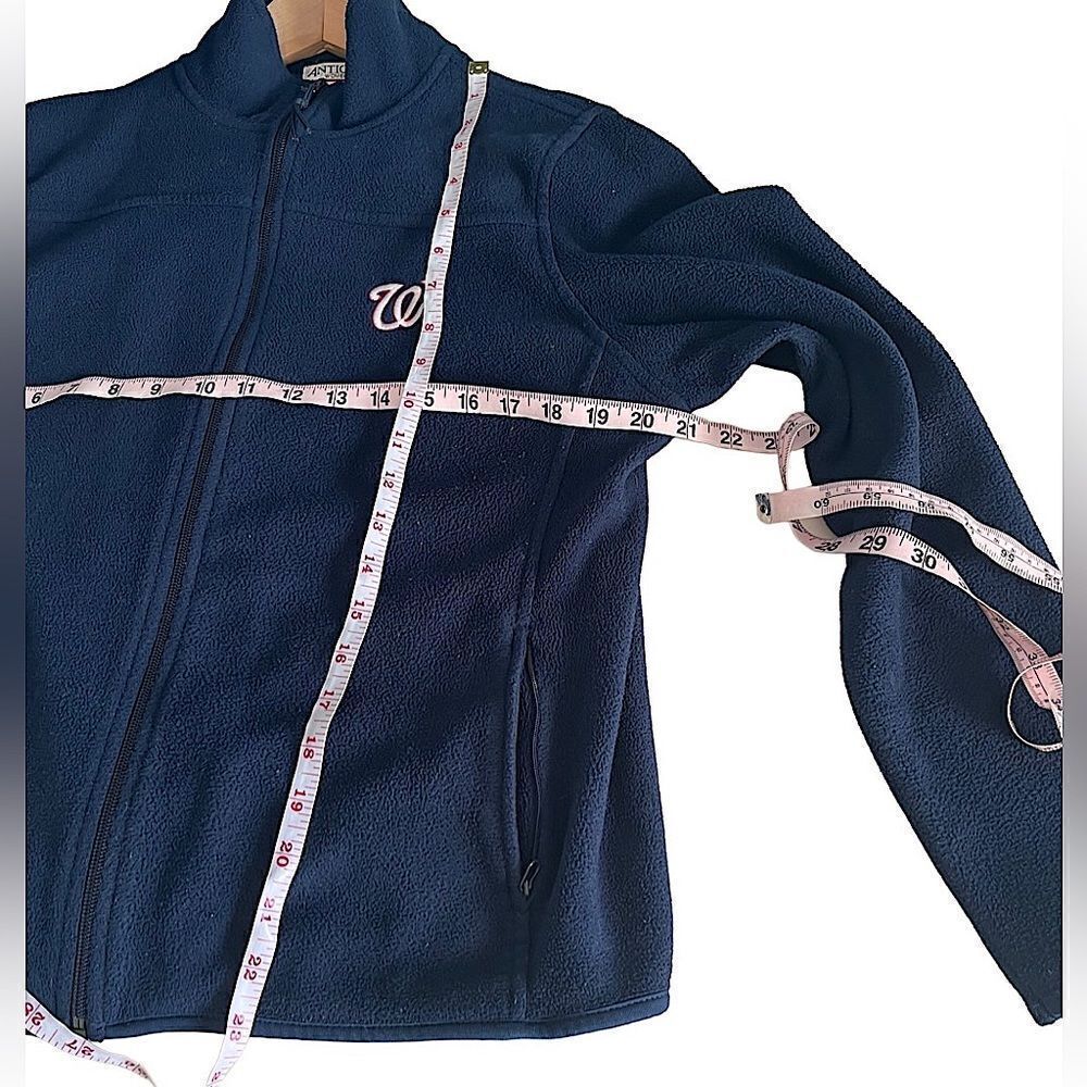 Washington Nationals Fleece Jacket Women’s Medium Navy Blue - Picture 8 of 11